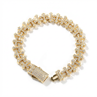 VYRYX Iced Cross Chain Bracelet