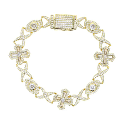 VYRYX Trinity Iced Charm Bracelet