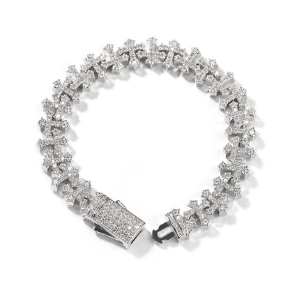 VYRYX Iced Cross Chain Bracelet