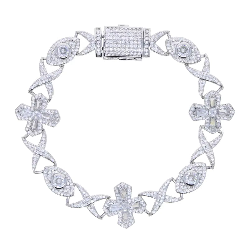 VYRYX Trinity Iced Charm Bracelet