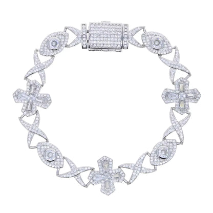 VYRYX Trinity Iced Charm Bracelet
