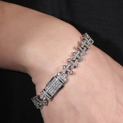 VYRYX Iced Cross Chain Bracelet